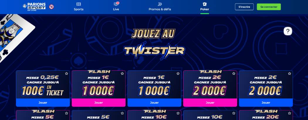Parions Sport poker